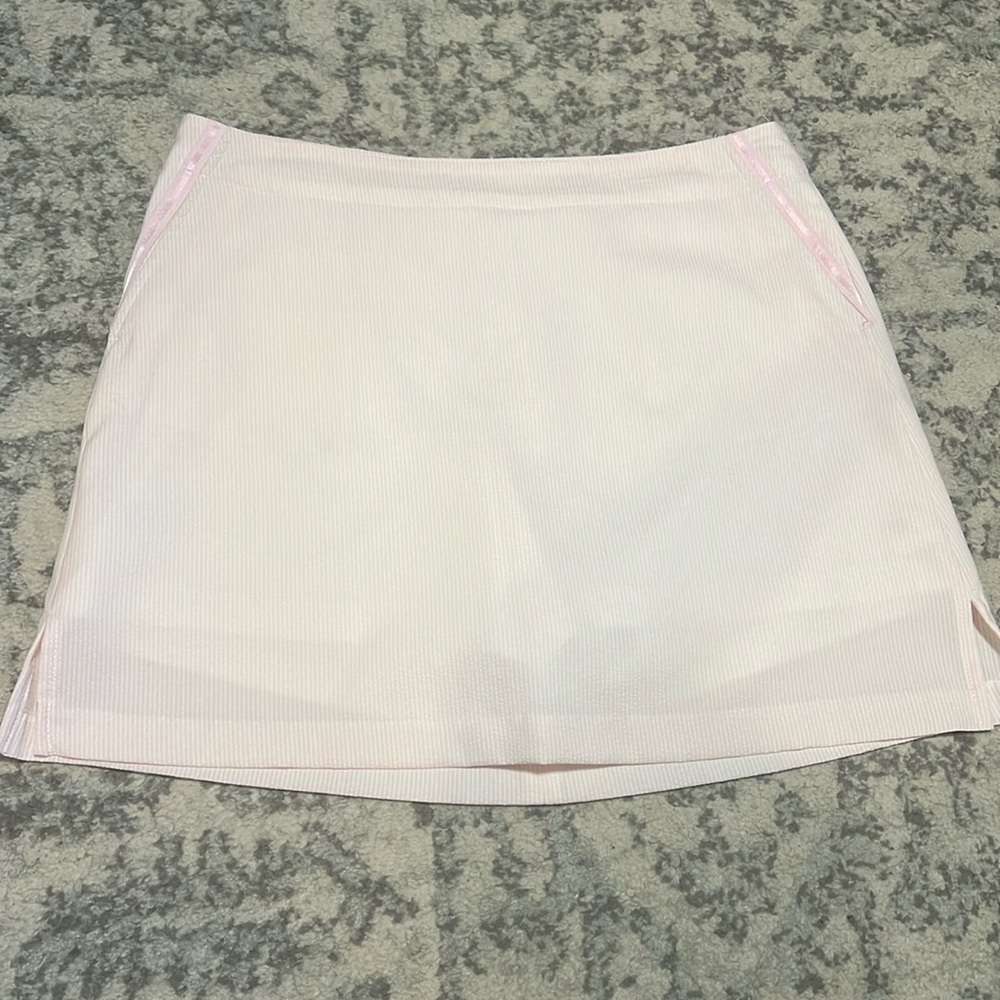 Lady Hagen Pink Seersucker golf skort size 10